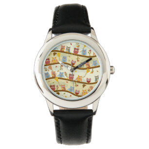 Reloj De Pulsera búhos del otoño