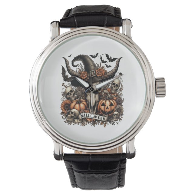 Reloj De Pulsera Bull Skull Halloween Cow (Anverso)