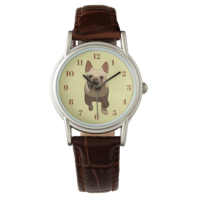 Reloj De Pulsera Bulldog Francés (Anverso)