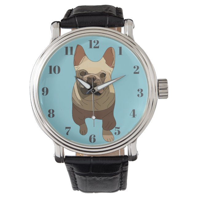 Reloj De Pulsera Bulldog Francés (Anverso)