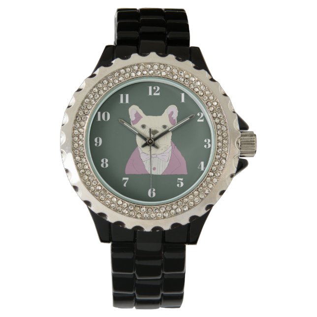 Reloj De Pulsera Bulldog Francés (Anverso)