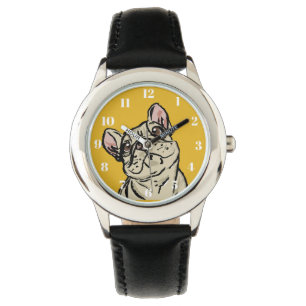 Reloj De Pulsera Bulldog francés con grafitis