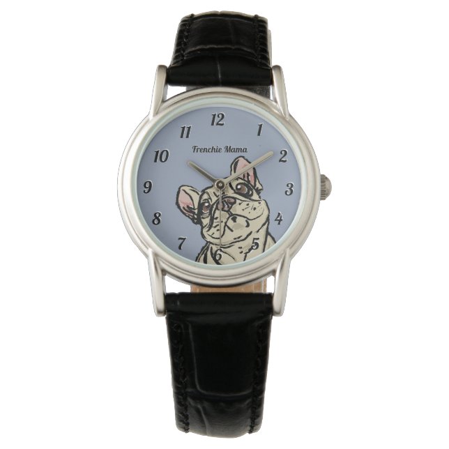 Reloj De Pulsera Bulldog francés con grafitis (Anverso)