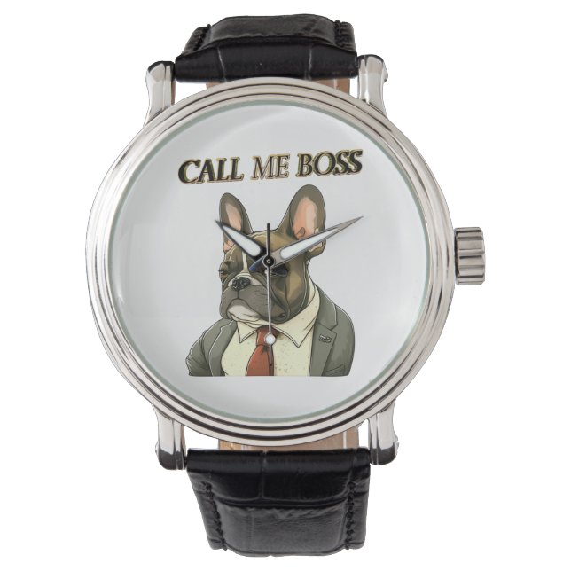 Reloj De Pulsera Bulldog francés en un traje (Anverso)