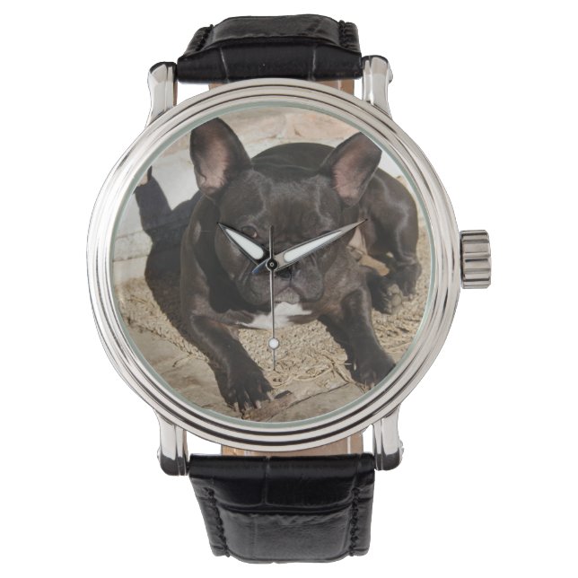 Reloj De Pulsera Bulldog francés Grouchy (Anverso)