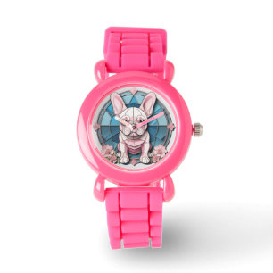 Reloj De Pulsera Bulldog francés lindo Pastel Stainass
