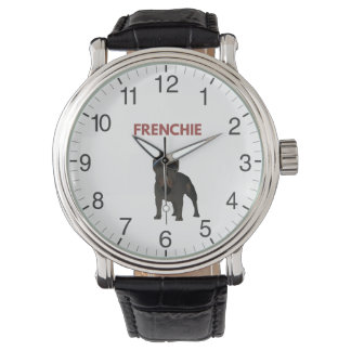 Reloj De Pulsera Bulldog francés oscuro