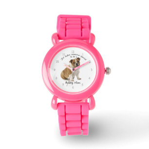 Reloj De Pulsera Bulldog Mom Watch