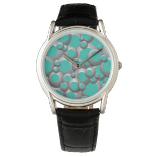 Reloj De Pulsera Bullicio de burbujas Observatorio Verde azulado