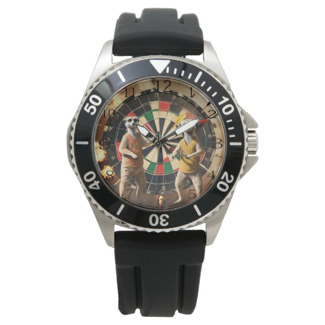 Reloj De Pulsera Bullseye Burrow: Liga Meerkat Dart, (Anverso)