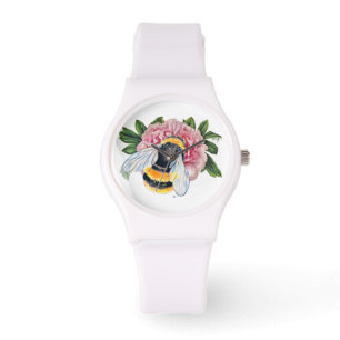 Reloj De Pulsera Bumble Bee Y Peony