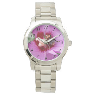 Reloj De Pulsera Bumblebee en la flor de Hibiscus