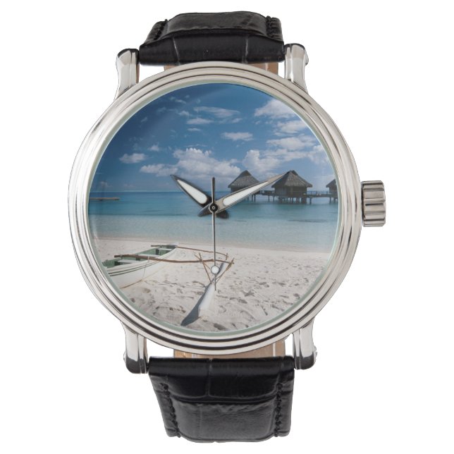 Reloj De Pulsera Bungalows del motu Toopua de la playa (Anverso)