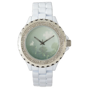 Reloj De Pulsera BUNNY Puzzle Land Jigsaw Clouds Grass Personalizab