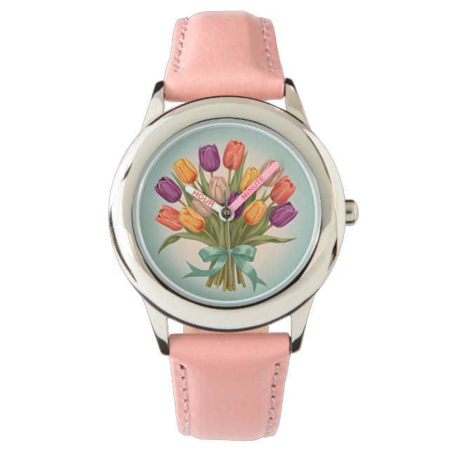 Reloj De Pulsera Buque de tulipanes (Anverso)