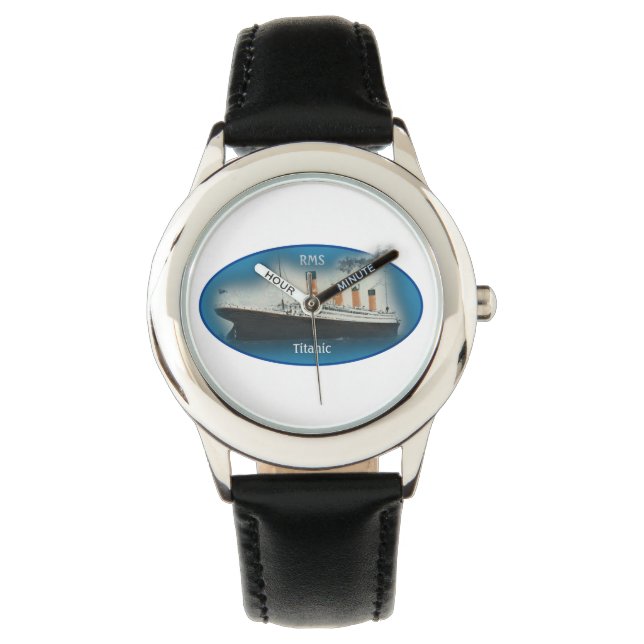 Reloj De Pulsera Buque Titanic Maritime Blue White Star Line (Anverso)