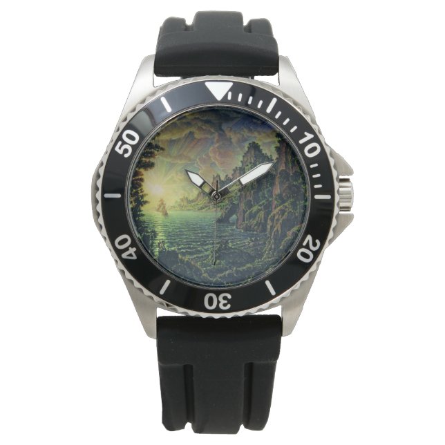 Reloj De Pulsera Buques: Sol nocturno (por Konstantin Bogaevsky) (Anverso)