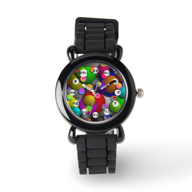 Reloj De Pulsera Burbujas (cara coreana) por Kenneth Yoncich (Anverso)