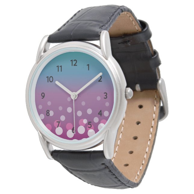Reloj De Pulsera Burbujas Cranberry-Blue (con números) (Angular)