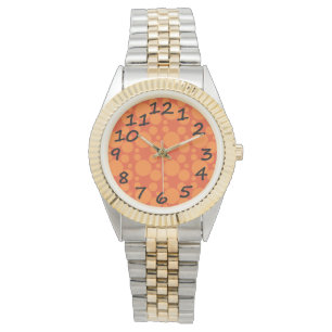 Reloj De Pulsera Burbujas de jabón naranja