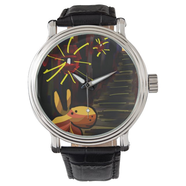 Reloj De Pulsera burro bajo lamplia (Anverso)