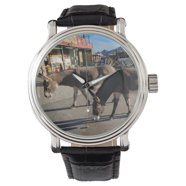 Reloj De Pulsera Burros salvajes en Oatman, Arizona (Anverso)
