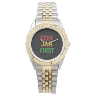 Reloj De Pulsera Busca a Jah Primero Colores Rastafarios de Reggae