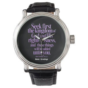 Reloj De Pulsera Buscar Primero El Verso De La Biblia Del Reino De 