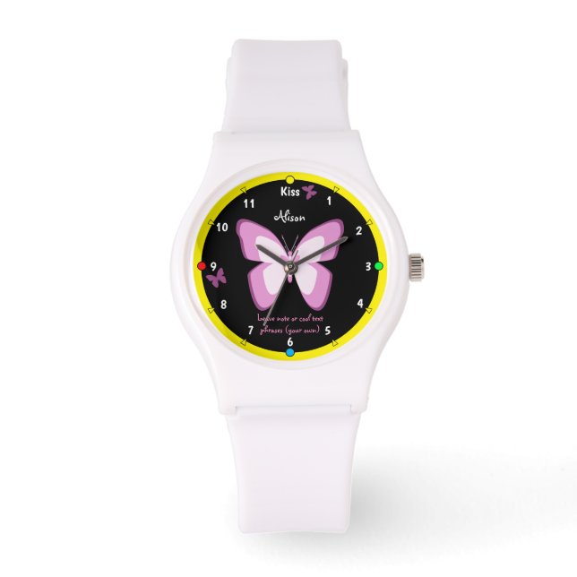 Reloj De Pulsera Butterflies & Kiss Watch, Chicas Moda de Wonderlan (Anverso)