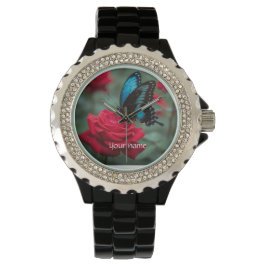Reloj De Pulsera Butterfly and Roses - Beautiful 