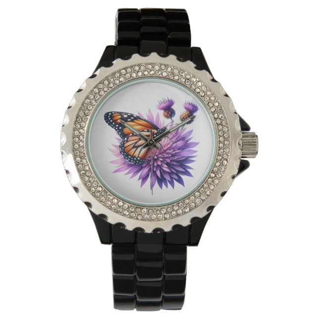 Reloj De Pulsera Butterfly & Flower. (Anverso)