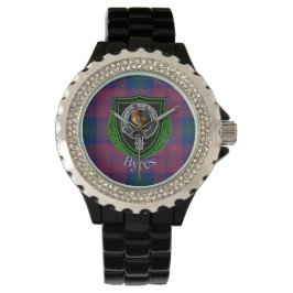 Reloj De Pulsera Byres Scottish Clan Tartan & Crest