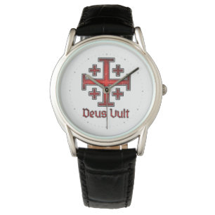Reloj De Pulsera Caballero Templario Cruzada Cruz Cristiana Jerusal