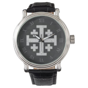Reloj De Pulsera Caballero Templario Cruzado de Jerusalén Cristiano