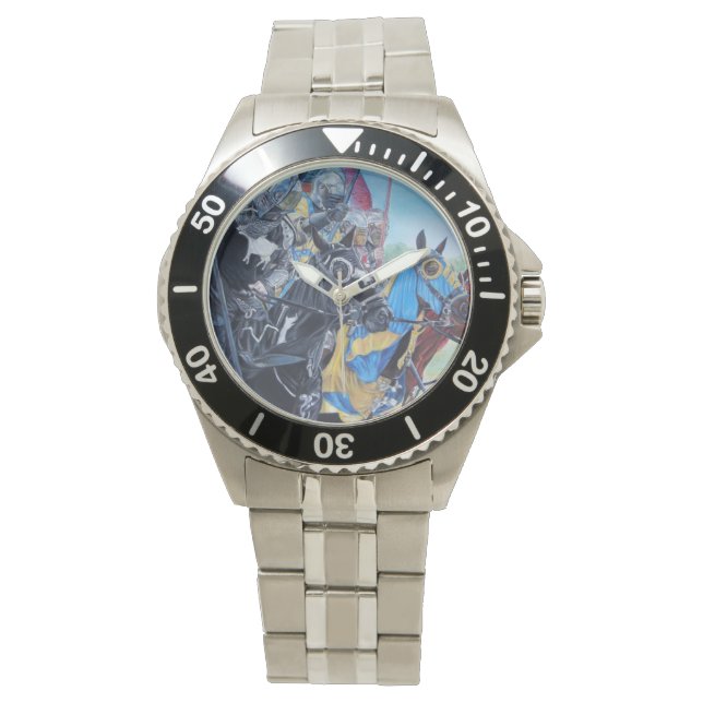 Reloj De Pulsera caballeros medievales históricos deambulando a cab (Anverso)