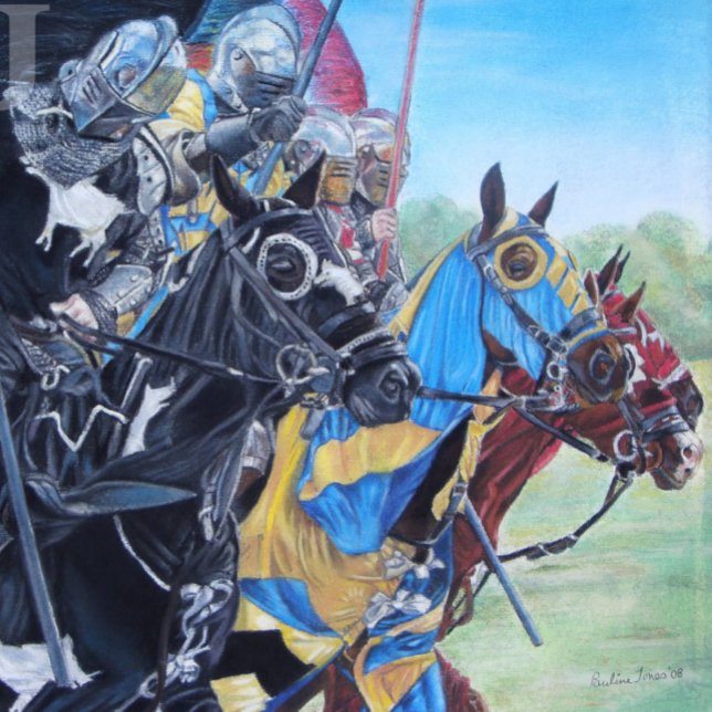 Reloj De Pulsera caballeros medievales montando a caballo arte hist (Subido por el creador)