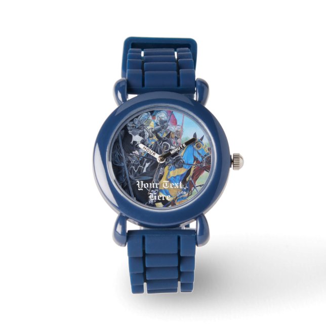 Reloj De Pulsera caballeros medievales montando a caballo arte hist (Anverso)