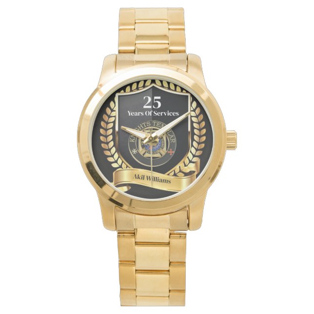 Reloj De Pulsera Caballeros Templarios años de servicios (Anverso)