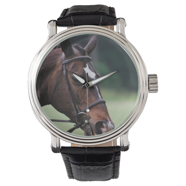Reloj De Pulsera Caballo árabe con blanco en la cara (Anverso)