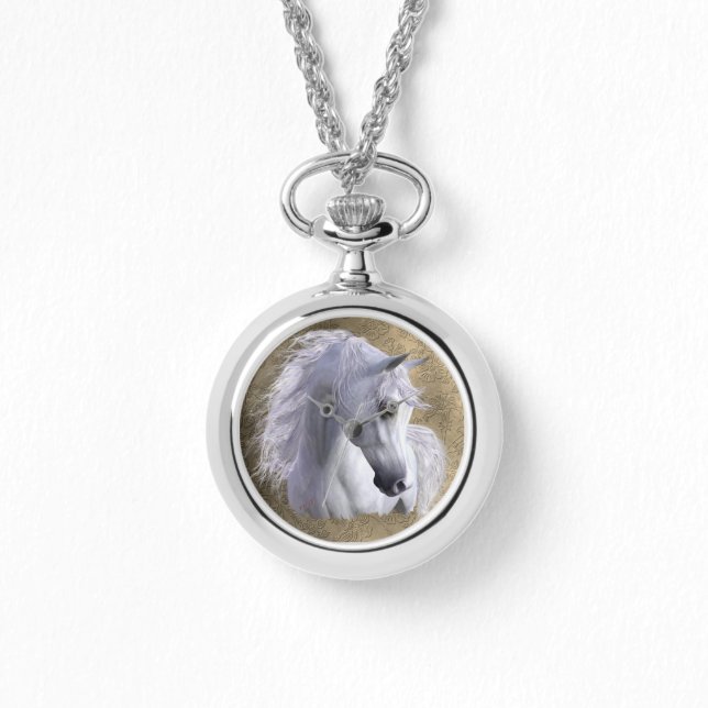 Reloj De Pulsera Caballo árabe Stainless Steel Women's, estilo esco (Anverso)