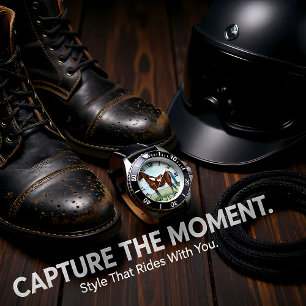 Reloj De Pulsera Caballo Arábigo Negro