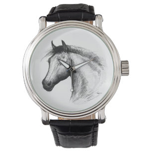 Reloj De Pulsera Caballo: blanco