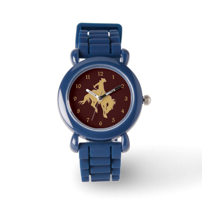 Reloj De Pulsera Caballo Bucking de Cowboy Gold (Anverso)