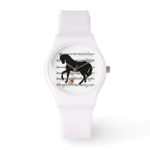 Reloj De Pulsera "Caballo con hoja de música"