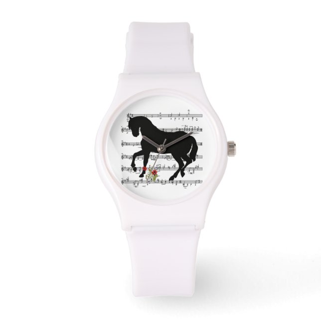 Reloj De Pulsera "Caballo con hoja de música" (Anverso)