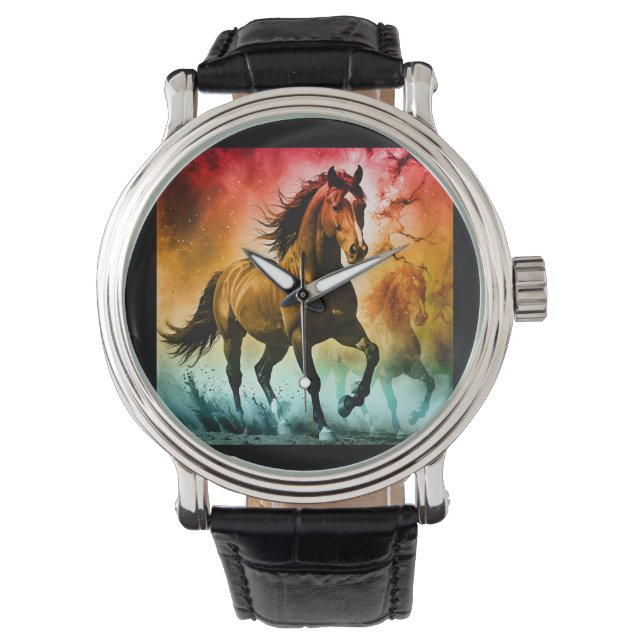 Reloj De Pulsera Caballo corriendo  (Anverso)