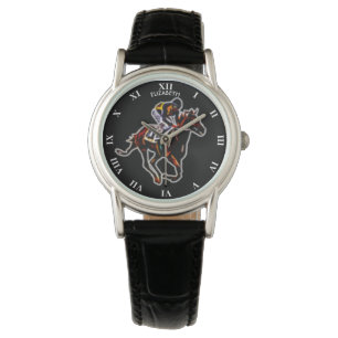 Reloj De Pulsera Caballo de Carreras Fractal Psicodélico Neon GIGHT