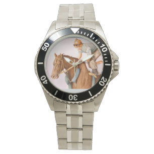 Reloj De Pulsera Caballo de carreras y jockey
