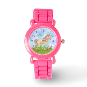 Reloj De Pulsera Caballo de Crema Cuta Personalizada