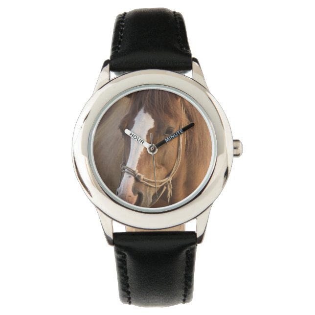 Reloj De Pulsera Caballo de cuarzo de castaño (Anverso)